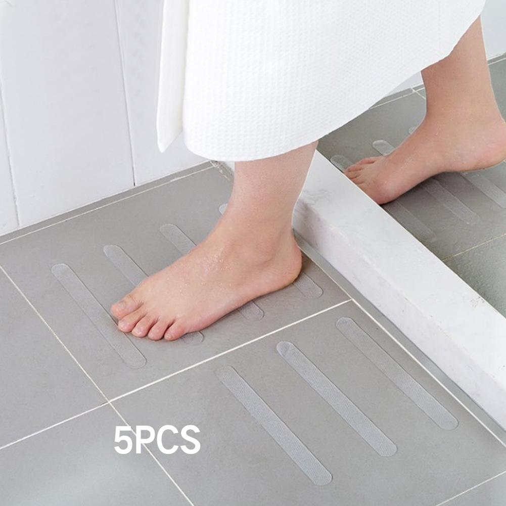 5Pcs Anti Slip Sticker Shower Strips EVA Toilet Floor Stairs Waterproof Bathroom Transparent Safety Tape Bathtub Mat