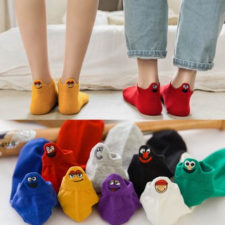 New Funny Fashion Women Men Heelpiece Eye Emoji Cotton Ankle Socks