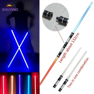 2 Pcs/Set Star Wars Lightsaber Led Flashing Light Sword Toys Cosplay Weapons Double Sabers for Boys