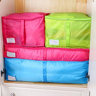 Clothes Bedclothing Duvet Pillows Zipper Storage Bag Box Hand Handles Luggage
