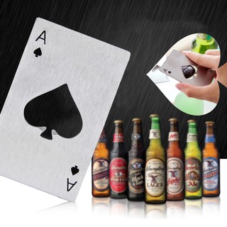 Playing Card Ace of Spades Poker Bar Tool Bottle Soda Beer Cap Opener Gift