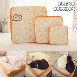 HYP Bread Cats Bed Toast Bread Slice Style Pet Mats Cushion Soft Warm Mattress Bed for Cats Dogs @SG