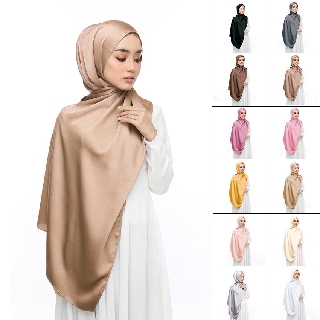Parsimonious 180*70CM/30 Colors/Pure Color Islamic Satin Headband Malaysia Hijab Simulation Silk Scarf Hijab WJ1021