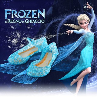 CHSM Frozen Elsa Shoes Girls Summer Sandals Cinderella Crystal Princess Shoes