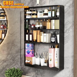 【In stock】Bathroom Cosmetic Shelf Wall-Mounted Wall-Mounted Punching-Free Toilet Hand Washing Washstand Bathroom Storage Rack