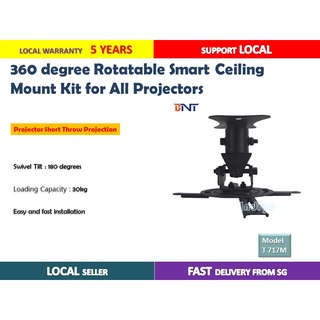 (SG READY STOCK)360 degree Rotatable Smart Ceiling Mount Kit for All Projectors