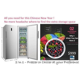 ☆ Claim $8 Shop Voucher 2 in 1 Upright Freezer/Chiller ☆Free Delivery (1)