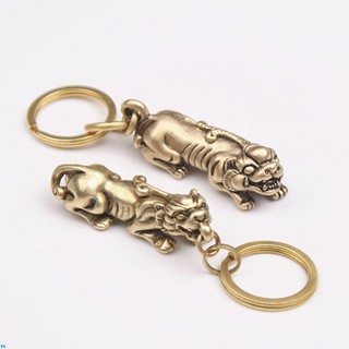 Brass Pure Copper Pixiu Keychain Necklace Accessories Pendant Men and Women Creative Gift Waist Hanging Birthday Gift Bronze Art Small Gift 260