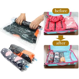 6pcs Rolling Compression Bag Storage Travel Camping Space Save No Vacuum