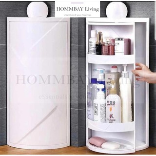 HOMMBAY Living 360° Rotating Corner Shelf / Cabinet / Rack, suitable for Bathroom and Kitchen and Dresser Use