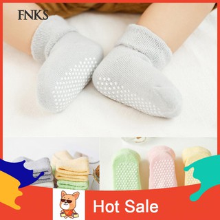 ☞SP 1 Pair Anti-slip Winter Kids Toddler Baby Boy Girl Stretchy Thick Cotton Socks
