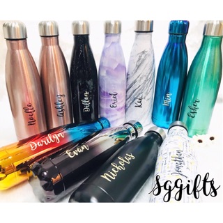 Personalised Name on Designer Thermal Bottle Flask for Farewell Birthday Anniversary Bridesmaid Corporate Gift Gifts