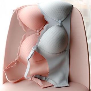 Maternity Nursing Bra Can Vest Front Open Clasps Breastfeeding Close Skin Cotton Bralette Comfortable full thin cup