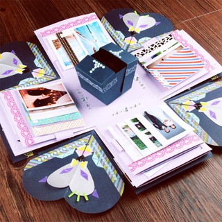 【Warranty】 Birthday Party Explosion Surprise Gift Box Creative DIY Scrapbook Photo Album