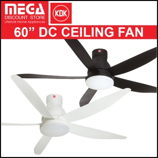 KDK U60FW 60" DC CEILING FAN WITH LED LIGHT (Free basic installation) SHORT PIPE (1)