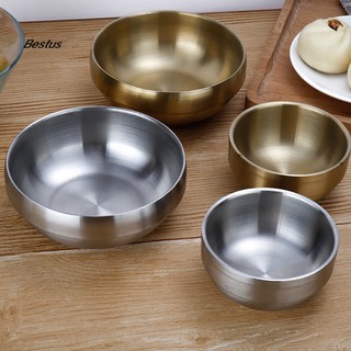 BEST Stainless Steel Bowl Double-layer Heat Insulation Anti-scald Kitchen Soup Dish