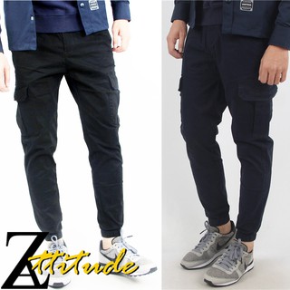 Stretchable Slim fit skinny durable tactical cargo jogger pants for men