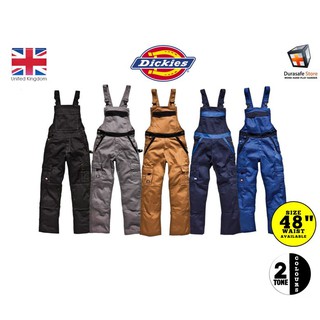DICKIES IN30040 Two Tone Bib and Brace Overall (Royal/Navy, Grey/Black, Khaki/Navy)
