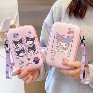 Cute Kuromi Creative Coin Pack Key Bag Powerbank Charger Box Pack Earphone Storage Bag with Wrist Strap