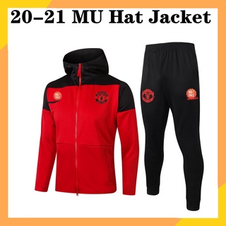 Manchester United Jacket Jersey Hooded20-21Football Training Suit Football Suit Soccer Uniform Football Player Sportwear