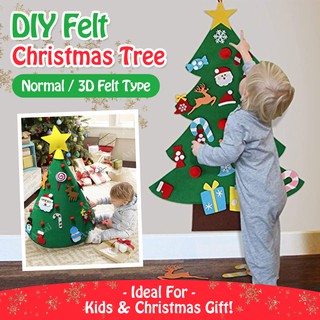 DIY Felt Christmas Tree Santa / For kids fun / xmas gift