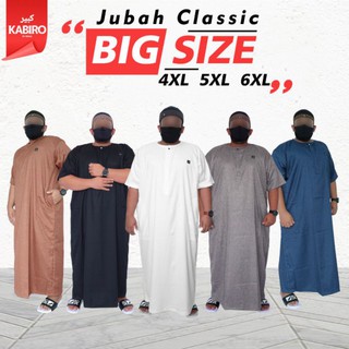 Kabiro Oblong Classic Robe Short Sleeve Robe Men Big Size Jumbo 4XL 5XL 6XL XXXXL XXXXXL XXXXXXL Large Black White Dongker 4L 6L 6L