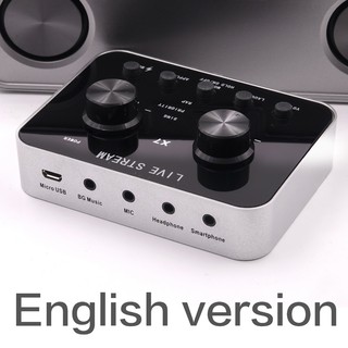 (Convenient than V8 sound card) English words Sound Card English Version Voice Changer Voice Changer Mobile Computer Universal External Electronic Sound Call Mai Live Sound Card