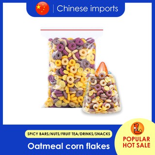 Cereal circle low fat sugar free oatmeal circle breakfast purple potato circle soaked in milk cereal crispy corn cereal 麦片 玉米麦片
