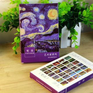 30 PCs/lot School Supplies New Bookmark Van Gogh Oil Painting Postcards Retro