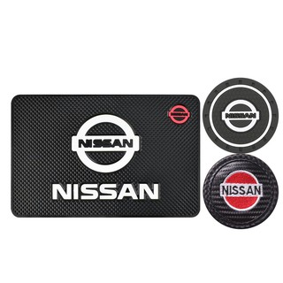 Nissan Tiida Almera Altima Teana Nismo Car Interior Coaster Water Cup Phone Holder Auto Non-Slip Pad Anti-Slip Mat Dashboard