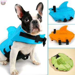 MS Dog Life Jackets Cute Shark Fin Swimsuit Preserver Flotation Vest for The Pool Beach Boating