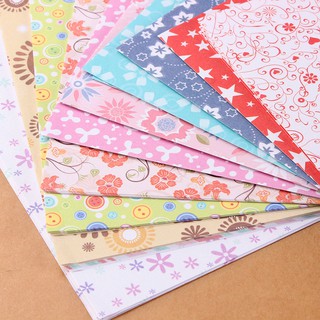 72 Sheets Floral Square Folding Crane Origami Chiyogami Craft Lucky Wish Paper