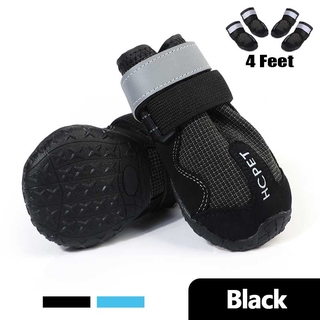 Dog Boots Outdoor Waterproof Dog Shoes with Reflective and Adjustable Strap Rugged Anti-Slip Sole for Small Medium Large Dogs (1)