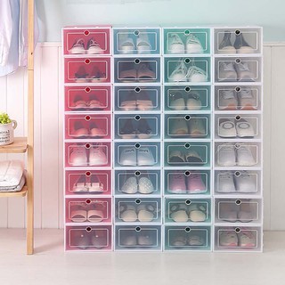 Plastic Foldable Shoes Box Transparent Storage Drawer Household DIY Home