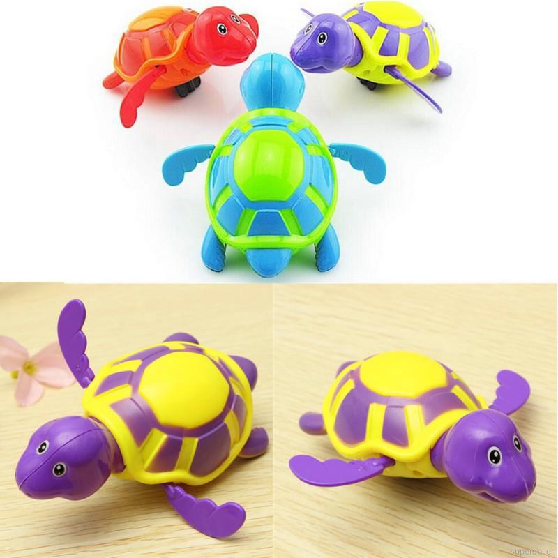 Newborn Baby Wash Bath Turtle Coiled Play Animal Children Toy Gift