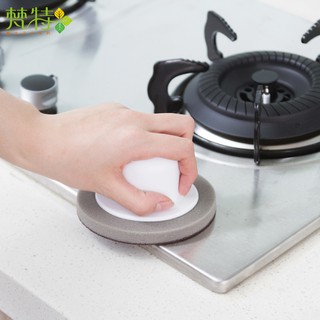 Round Handle Silicon Carbide Spong Mop Kitchen Strong Decontamination Sponge Wipe Rust Removal Cleaning Brush Dish Brush