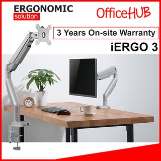 OFFICEHUB iErgo 3 SINGLE Computer Monitor Arm ★ Monitor Stand ★ Monitor Mount ★ Fits Monitor 34 Inch per arm