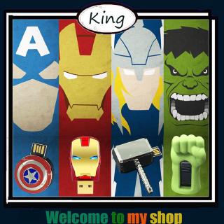 usb flash drive Captain America Shield Iron Man Head Green hand memory stick 4GB 16GB 32GB 64G thumb drive Storage