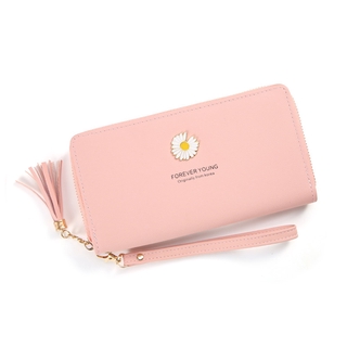 Handbag Coin PurseLady Bag 2020 New Korean Style Wallet Women Long Large Capacity Zipper Mobile Phone Bag All-Matching Korean Daisy Clutch Card