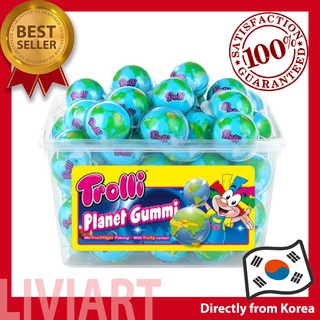 [Trolli] Planet Gummi Earth Jelly Korean Best Selling Snack -Foamed Sugar Gumdrops with fruity filling (5ea, 10ea)