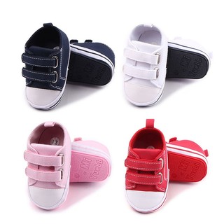 Boys Girls Toddler Shoes Kids Buckled Solid Canvas Casual Sneakers Sandals
