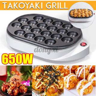20 Hole Takoyaki Grill Pan Electric Octopus Ball Snack Maker Stove Cooking Plate 650W