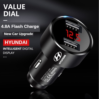 HYUNDAI Car USB Charger 4.8A MINI Fast Charging Suitable for Getz/Atos/Matrix/I10/Elantra/ATF/Accent/Starex/Tucson/Sonata/I40/Trajet/Santa Fe/H1/Veloster/Avante
