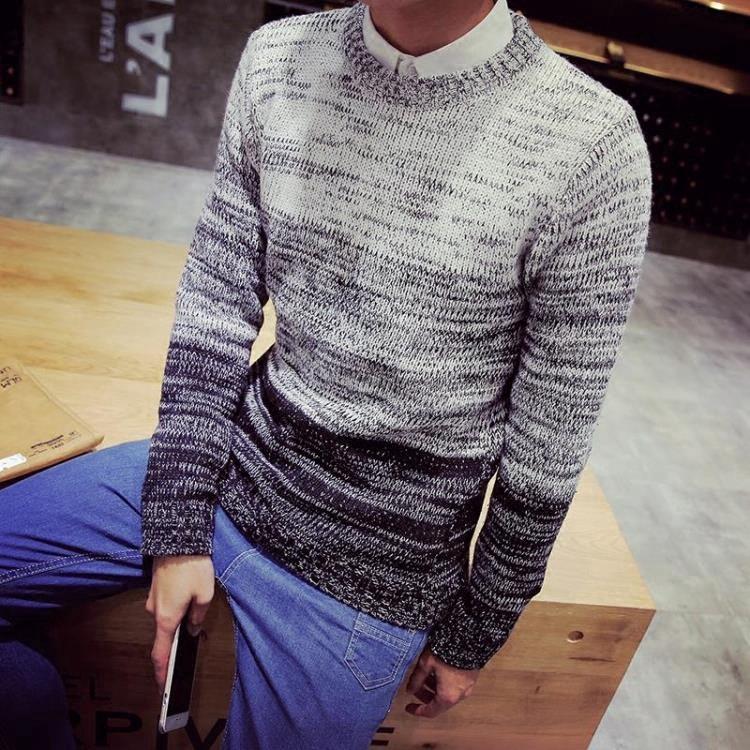 Men's Round Neck Collar Sweater Korean Version Sweatshirt and Sweater