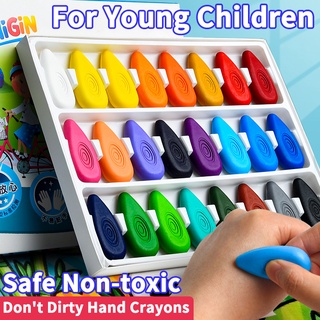 12/24/36Colors/Set Crayons Drop shape Safe Non-Toxic Washable for kids Baby Toddler Gift