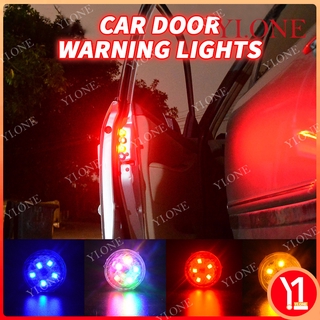 2pcs Led door collision warning lamp automotive general decorative lamp 5LED non-wiring door crash protection flash