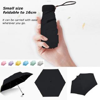 Cute Mini Portable Unisex Umbrella Lightweight Windproof Compact Parasol Travel Umbrella 8 Colors