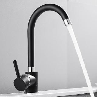 COD Luxury Kitchen Faucet Hot and Cold Water 360 Degree Rotation Gold Brass Brushed Mixer Tap Sink