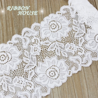 (3 meter) 15cm white elastic lace Fabric French hollow underwear lace Trim DIY hollow underwear