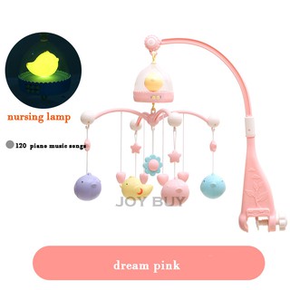 [joybuy]Musical Crib Bed Bell Baby Rattle Rotating Moblie Bracket Projecting Toy